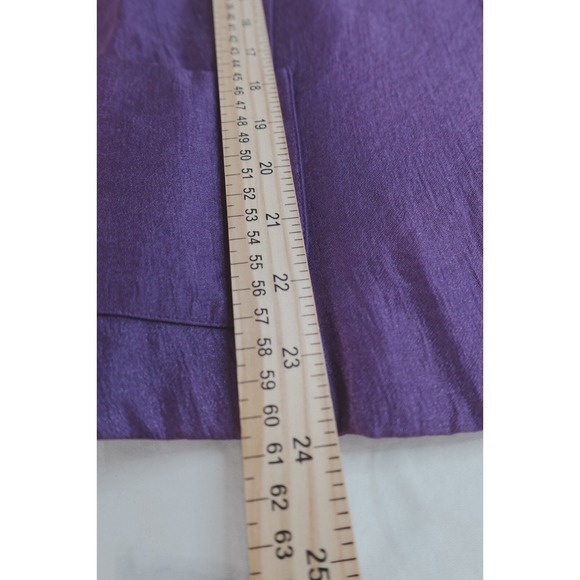 Women's Petite Tan Jay Retro Purple Open Front Blazer Size‎ 14P Hook Close - Picture 6 of 7